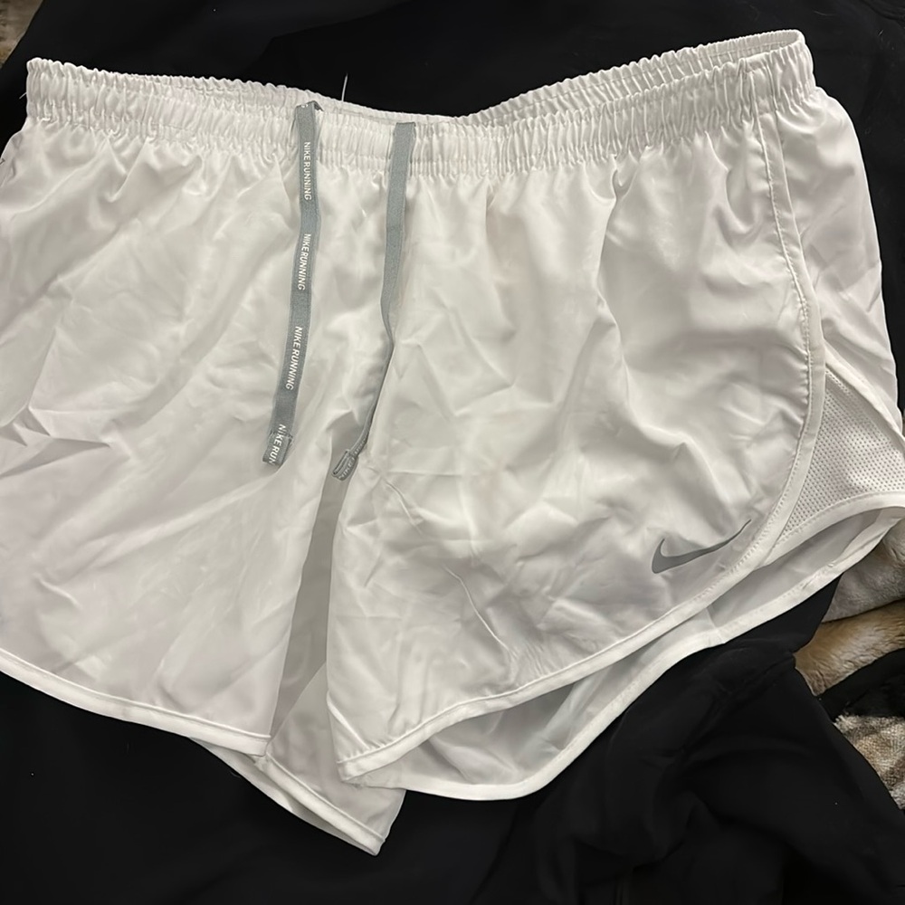 Women’s White Nike Dri-Fit Running Shorts